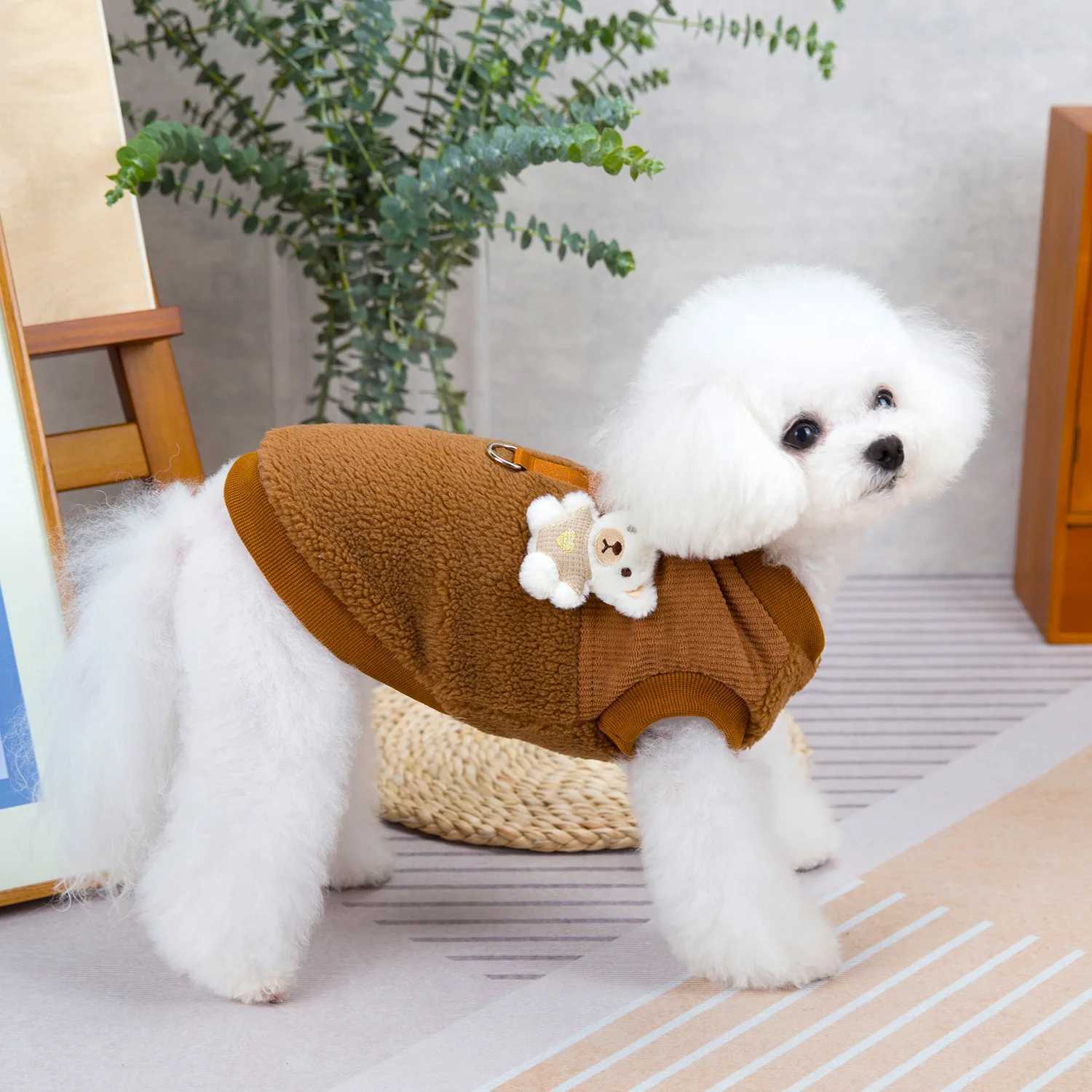 2024 New Corduroy Splicing Cotton-padded Winter Coat for Small Teddy Cat Clothes DADAGOU Leisure Pet ClothingXJ241125