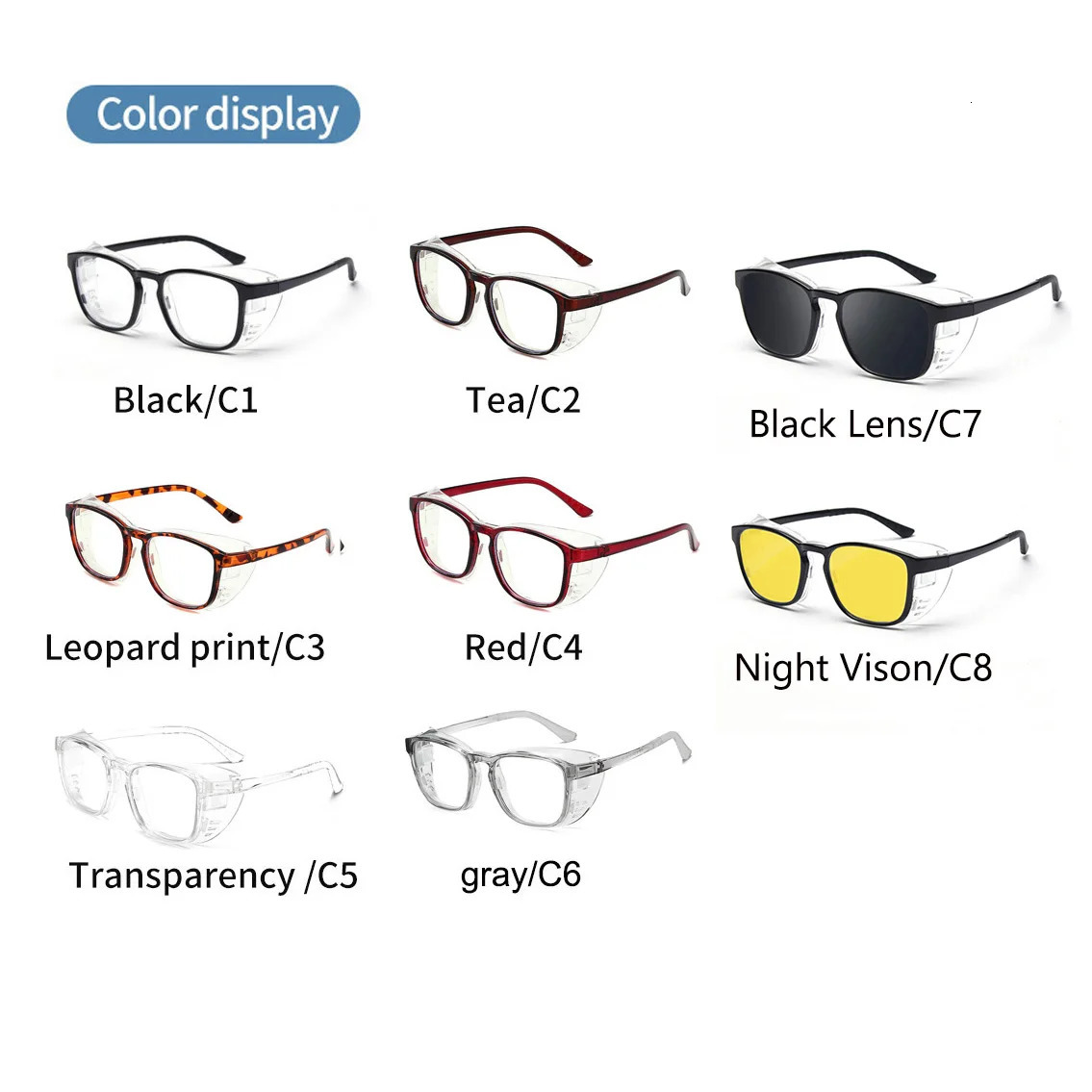 Wet Room Moisturizing Goggles Blue Light Blocking Glasses Anti Pollen Eye Protection Prescription Frame Night Vision Sunglasses 240425