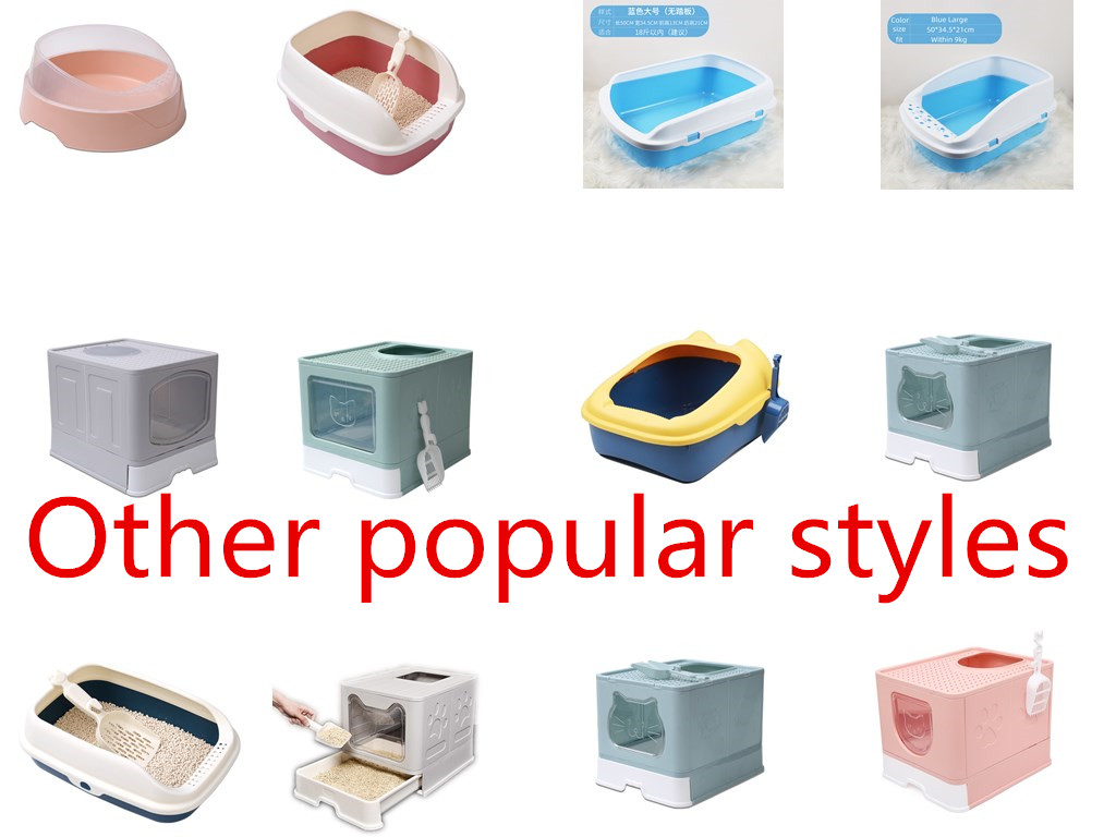 Wholesale Pet Toilet Detachable cat Clean Basin Semi-close Anti-Splash cat Toilet