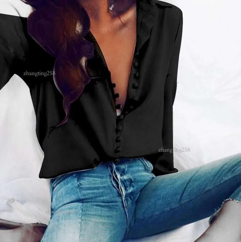 Woman Fashion Casual Solid Long Sleeve Blouse Lapel Shirt blouse shirt women Turn-down Collar Regular blusas Summer Shirts