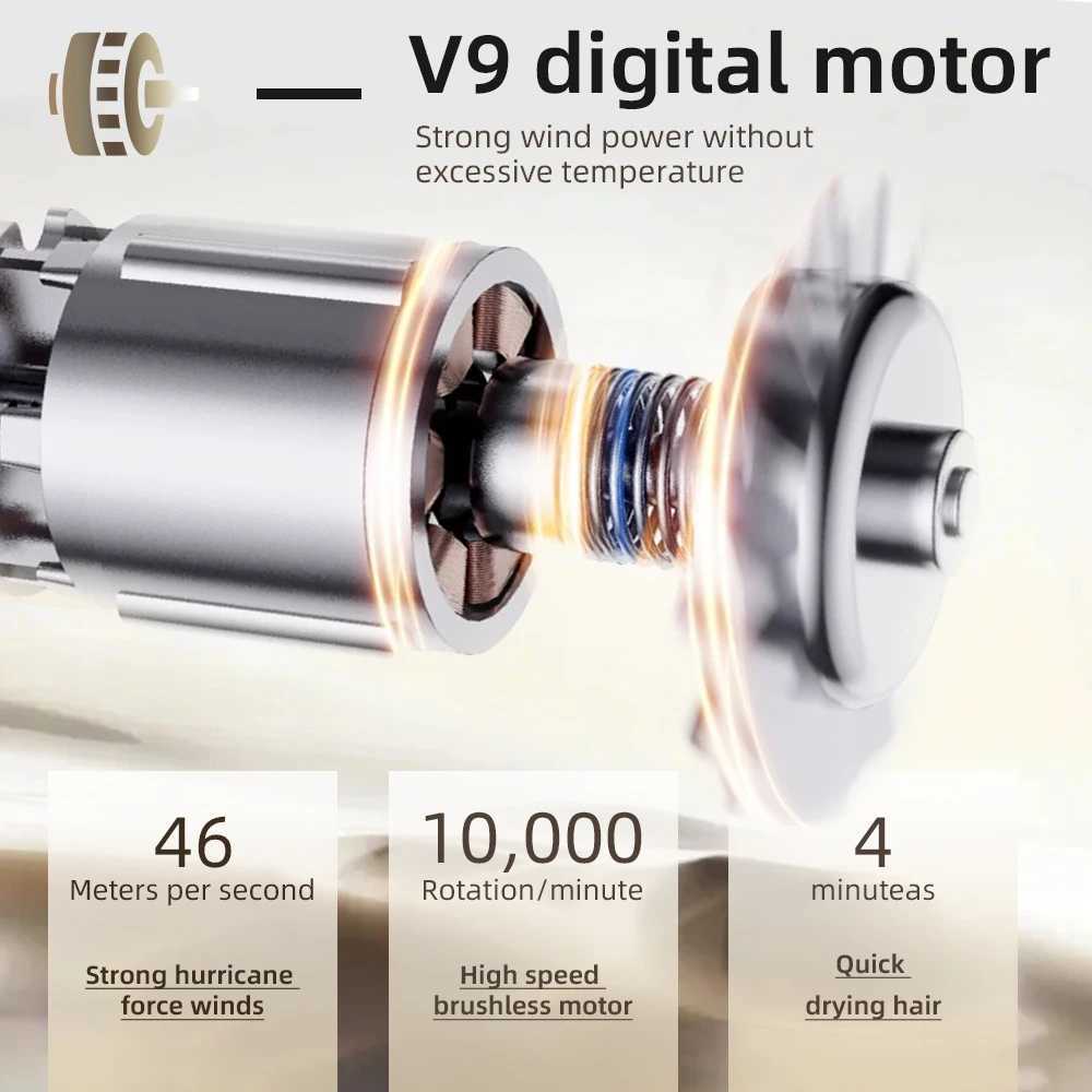 New high-speed silent brushless motor personal hair care styling negative ion tool constant anion electric hair dryer W241125