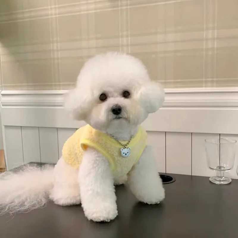Autumn Winter Dog Cute Flower Vest Fleece Coat Cat Feet Warm Pet Dog Clothes Dogs Coat Plush Vest Dog Clothes for Small DogsXJ241125