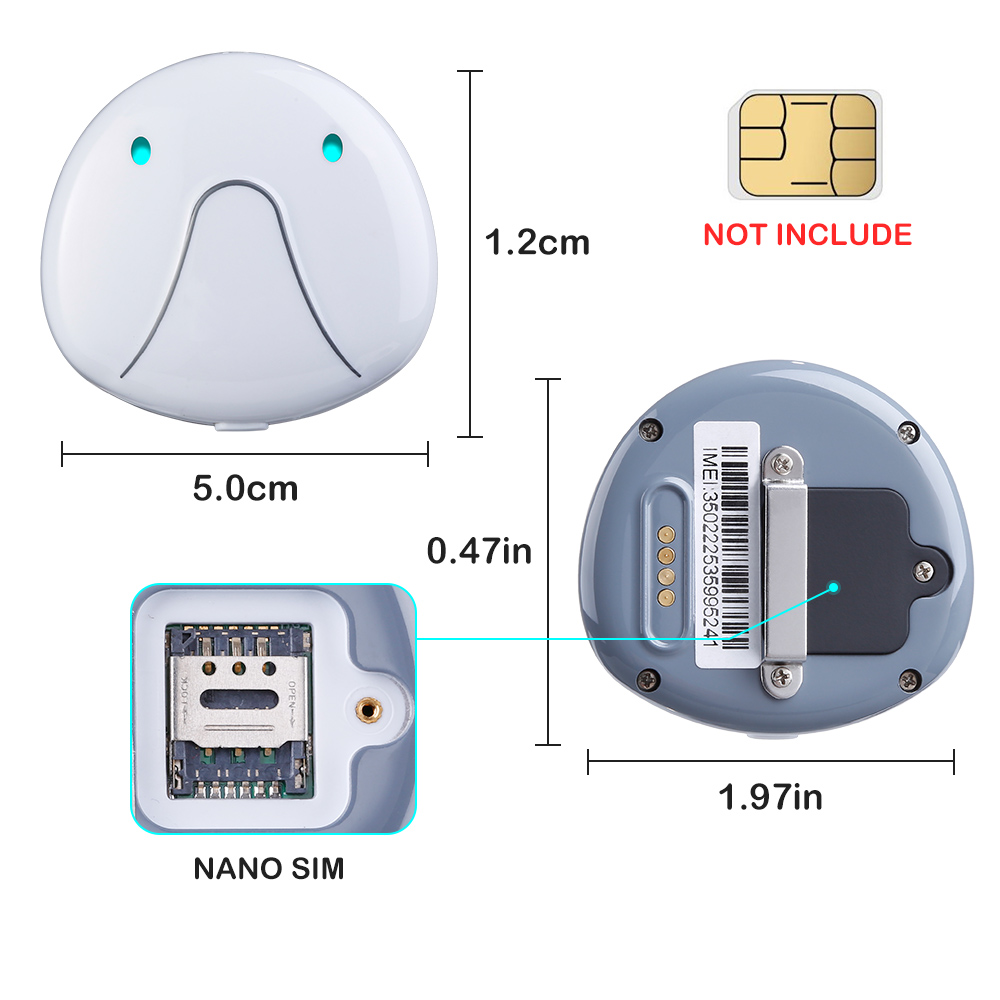 Smart Electronic Pet GPS Tracker Collar Location WIFI Mini Cat Tracker Waterproof Anti-lost Tracker for Dog Collars USB Charging