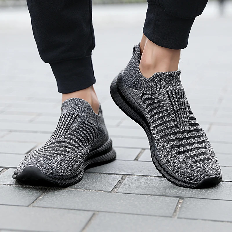 Mens Sneakers Classic Casual Shoes Breathable mesh running sneakers without lacing Lightweight Walking shoes 241125