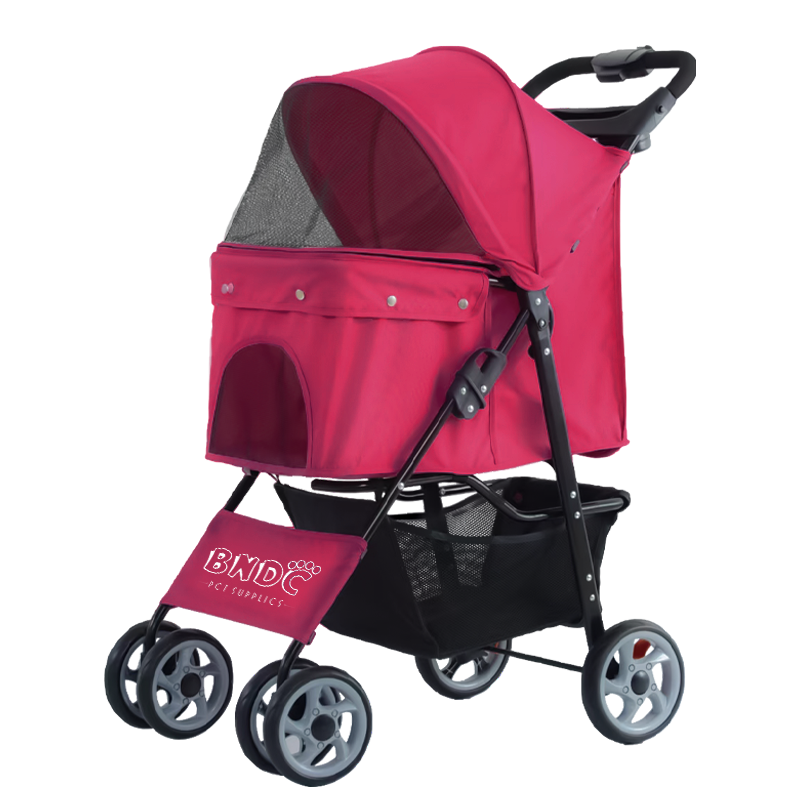 cheap pet stroller for cat and dog outdoor walking One-Hand easy Fold trolley