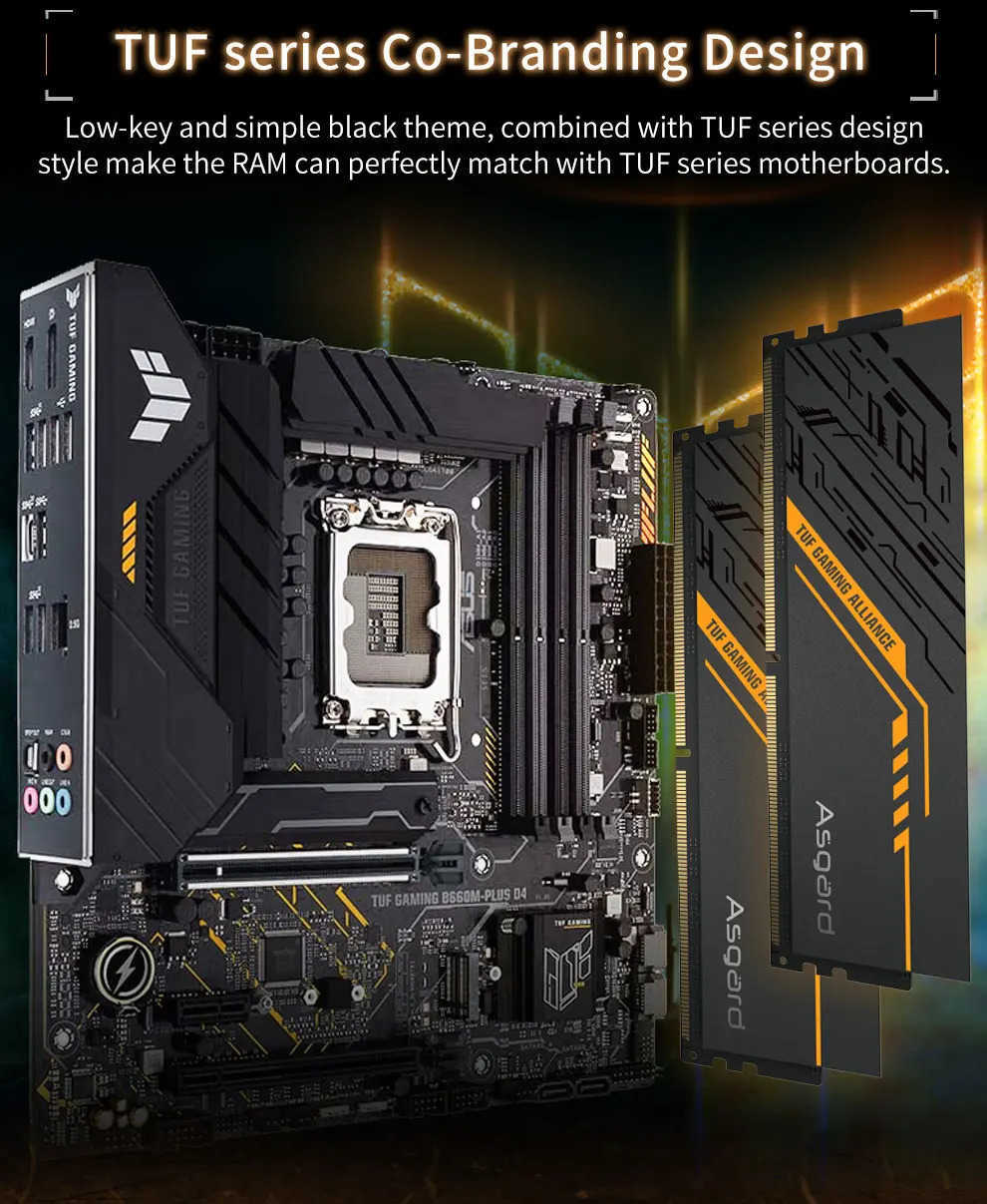 RAMs Asgard TUF Co- DDR4 RAM PC memorias ram ddr4 8GB 8GBx2 16X2 3200MHz RAM Desktop 1.35V L240910