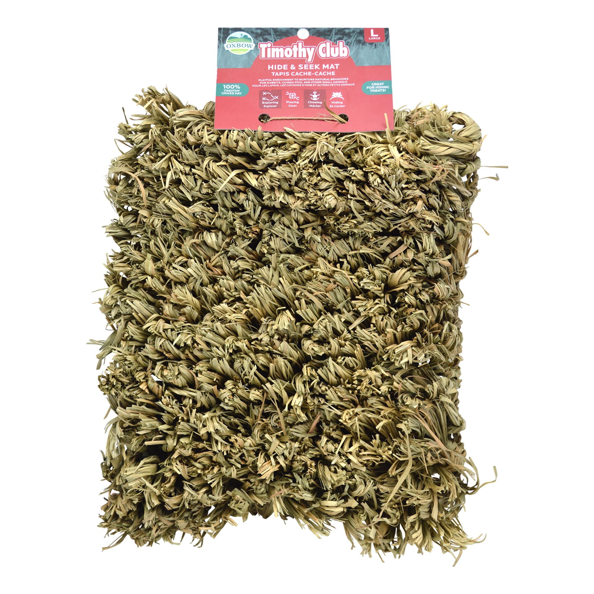 Oxbow Timothy Club Hide & Seek Mat for Guinea Pig, 3" L X 11.5" W X 18.5" H