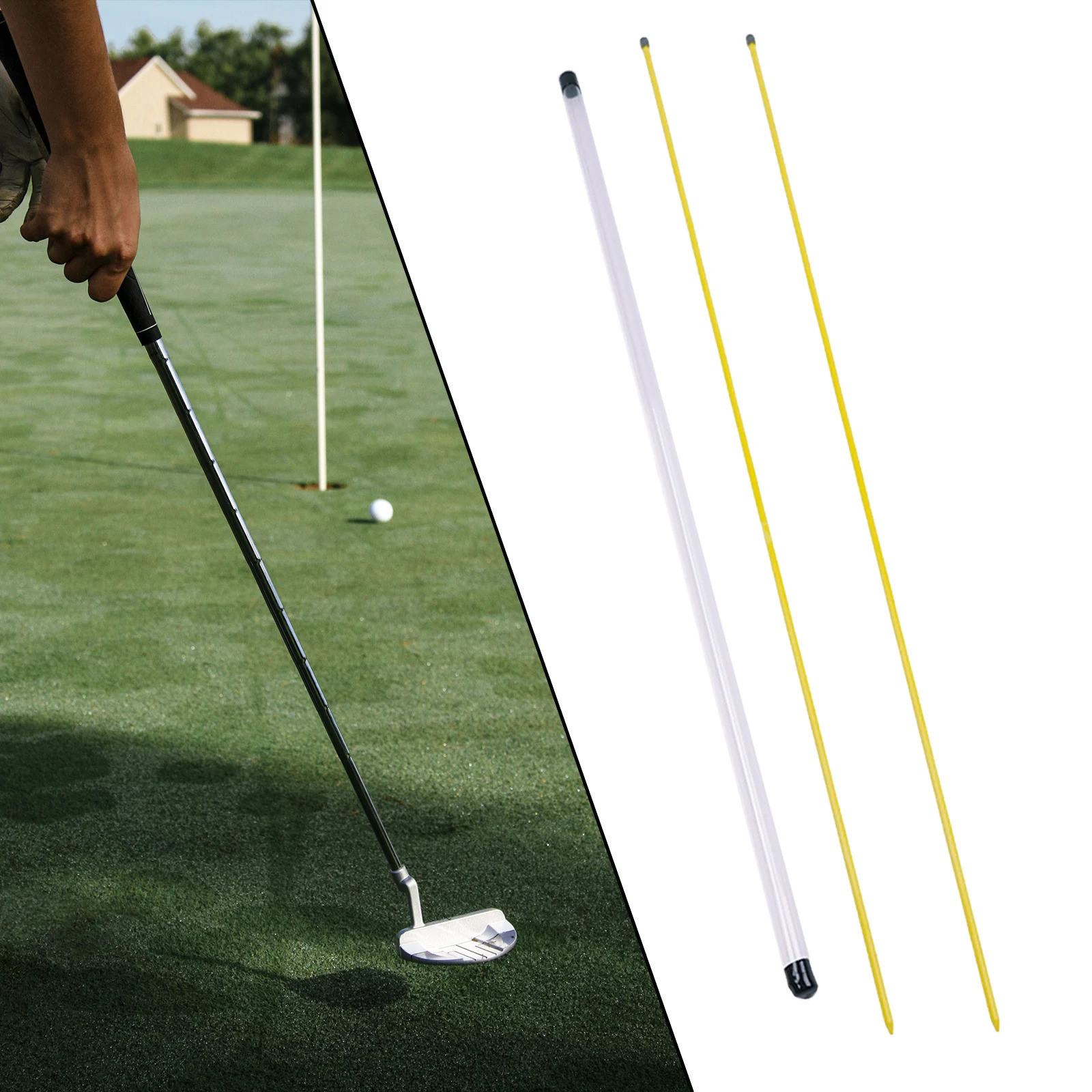 2pcs golf alignment rod posture corrector golf swing coaching machine with storage golf alignment rod swing training rod equipment 241125