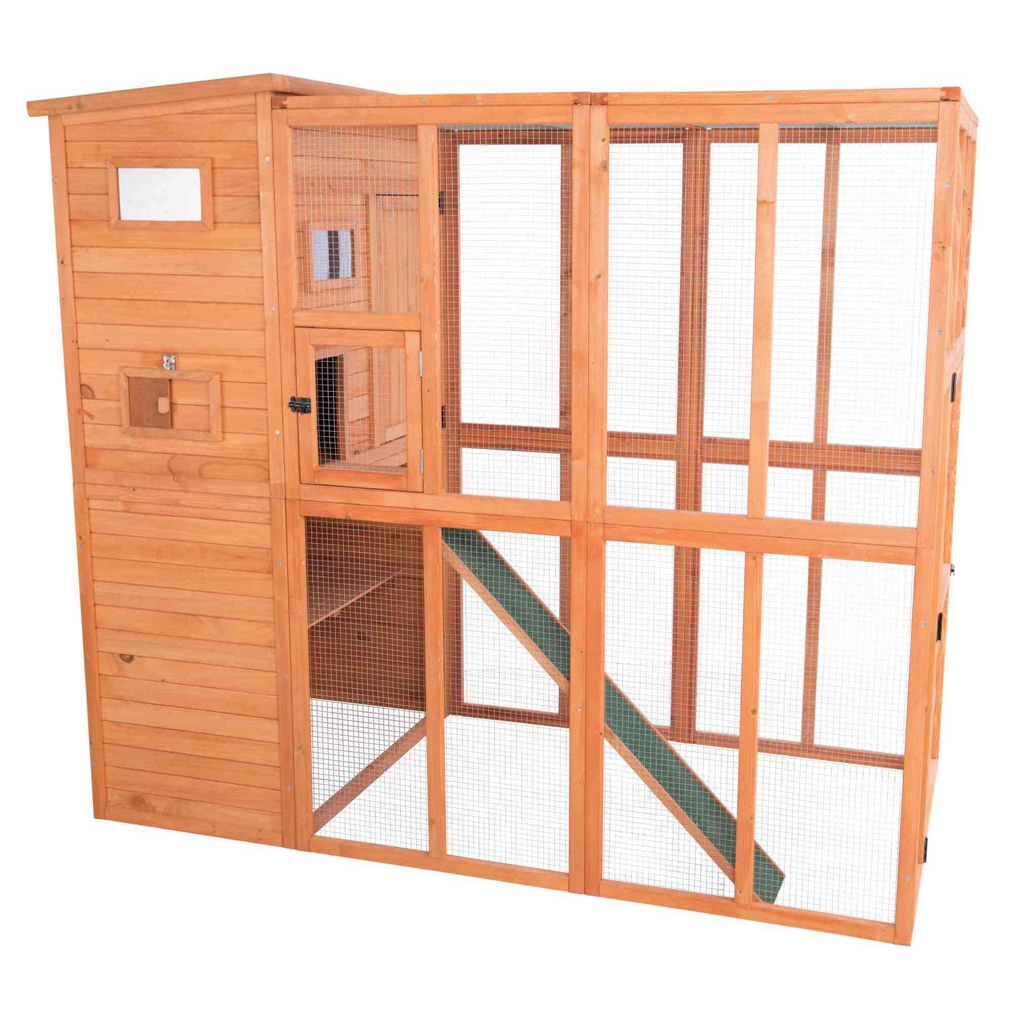 TRIXIE Wooden Outdoor Cat Run, 68.75"H