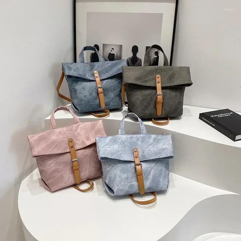 Totes Fashionable Versatile Shoulder Bags Solid Color Denim For Women Brand Casual Artistic Sweet Retro Bolsa zhanyishengli