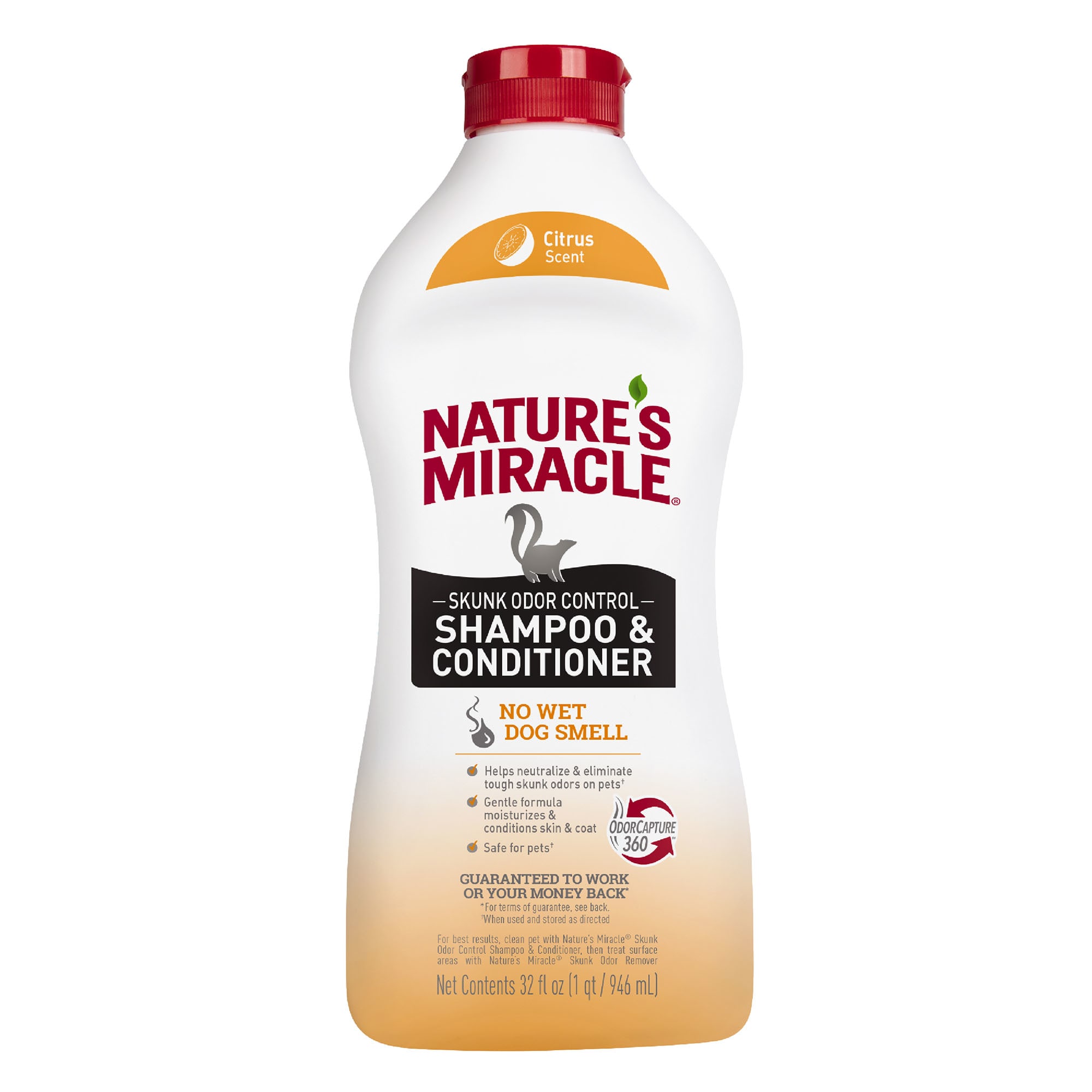 Nature's Miracle Skunk Odor Control Shampoo And Conditioner for Pets, 32 fl. oz.
