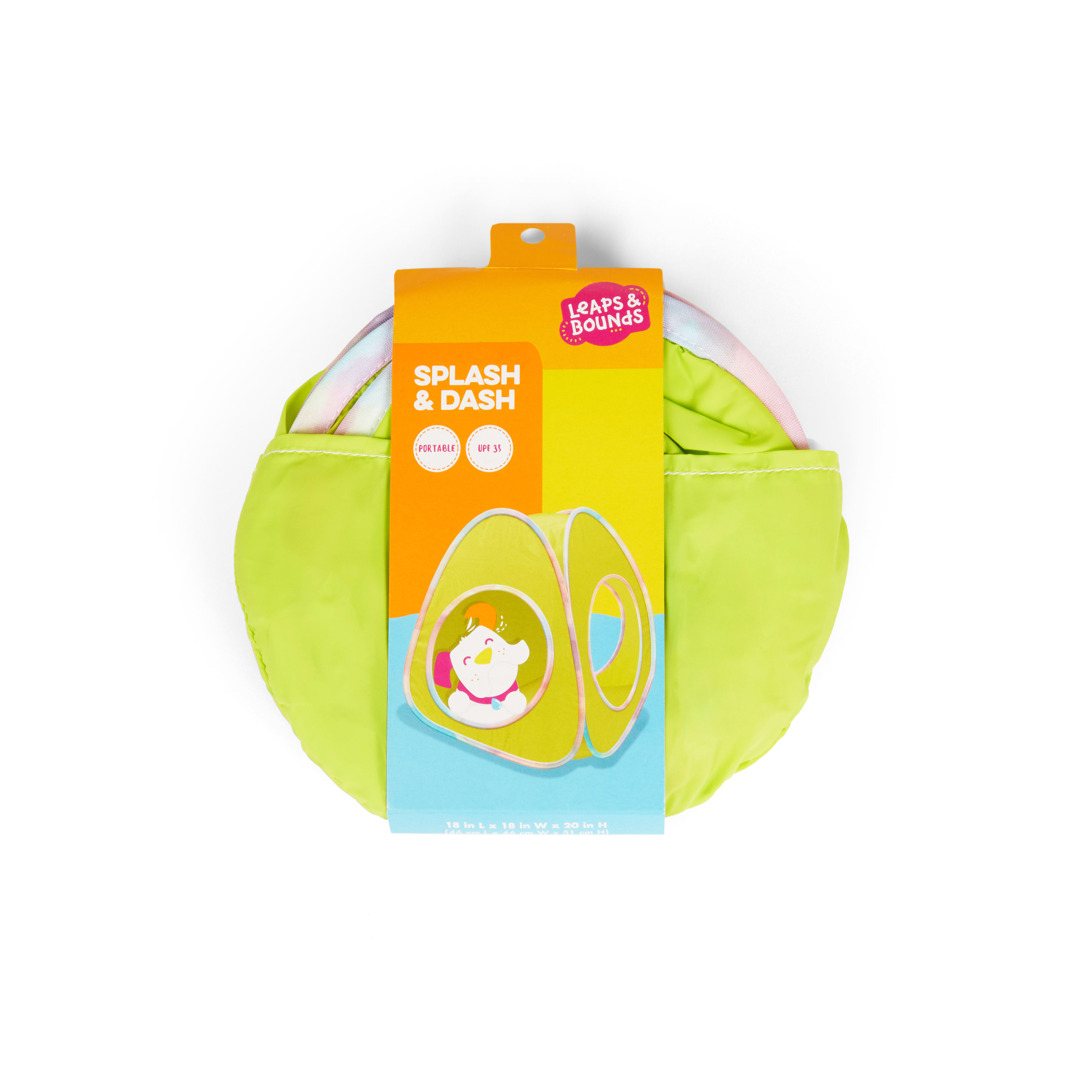 Leaps & Bounds Pop-up Shade Tent for Dogs, 18" L x 18" W x 20" H, Green