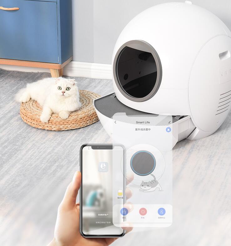 Automatic Self Cleaning Cat Litter Box Cat Sandbox Closed Tray Toilet Rotary Training Detachable Bedpan Smart Cat Litter Box
