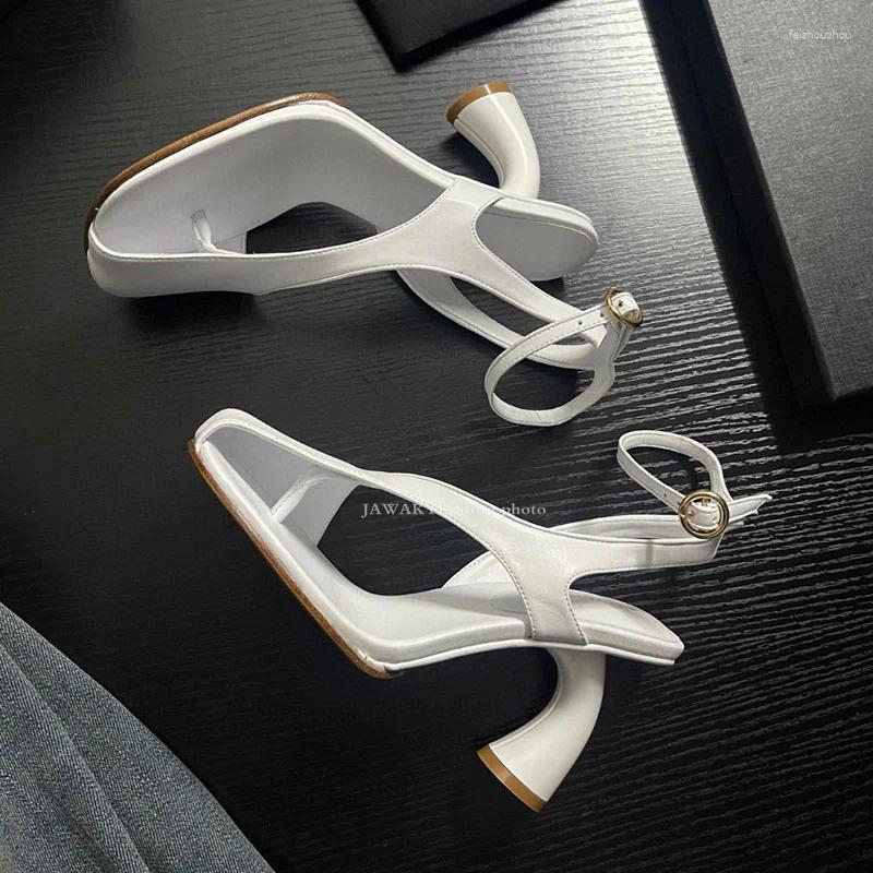 Sandals 2024 Summer Strange High Heels Women Quality Genuine Leather Novelty Fashion Designer Shoes For
