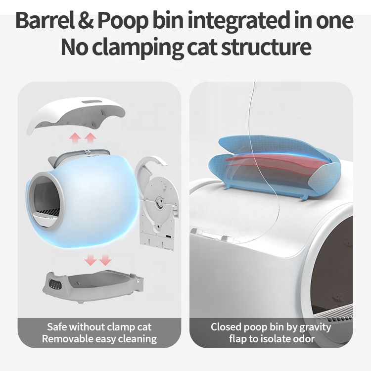 Self Cleaning Intelligent Litter Basin Smart Cat Litter Box Automatic Cat Toilet Tray