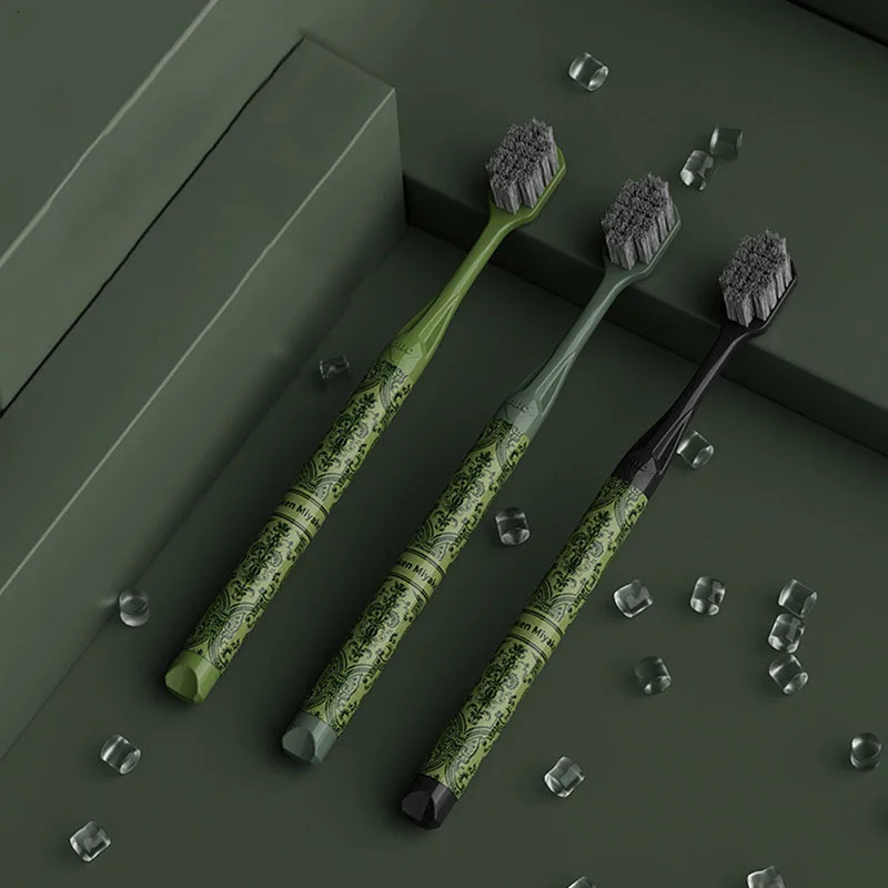 6 PC Forest Series Soft Adult Toothbrush Gift Box With Wide Head Family Set Light High-end Toothbrush Teeth Cleaning 241122