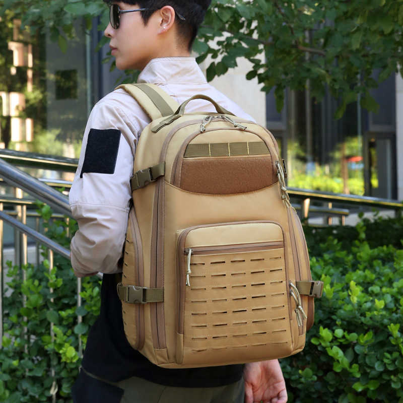 New Outdoor Large Capacity Tactical Backpack Multi functional Backpack Hiking, Camping, Leisure Bag Computer Bag 241125