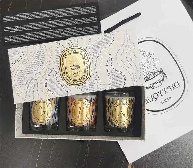 Scented Candle Diptyques Aromatherapy Candles Natural Plant Fragrance High end Niche Candle Set Room Decoration Romantic Expensive Unique Gifts T24112