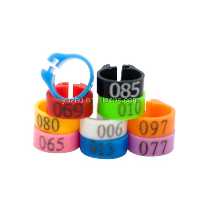 8mm Digital Pet Birds Clip Rings Identification plastic ring for bird parrot bird leg ring