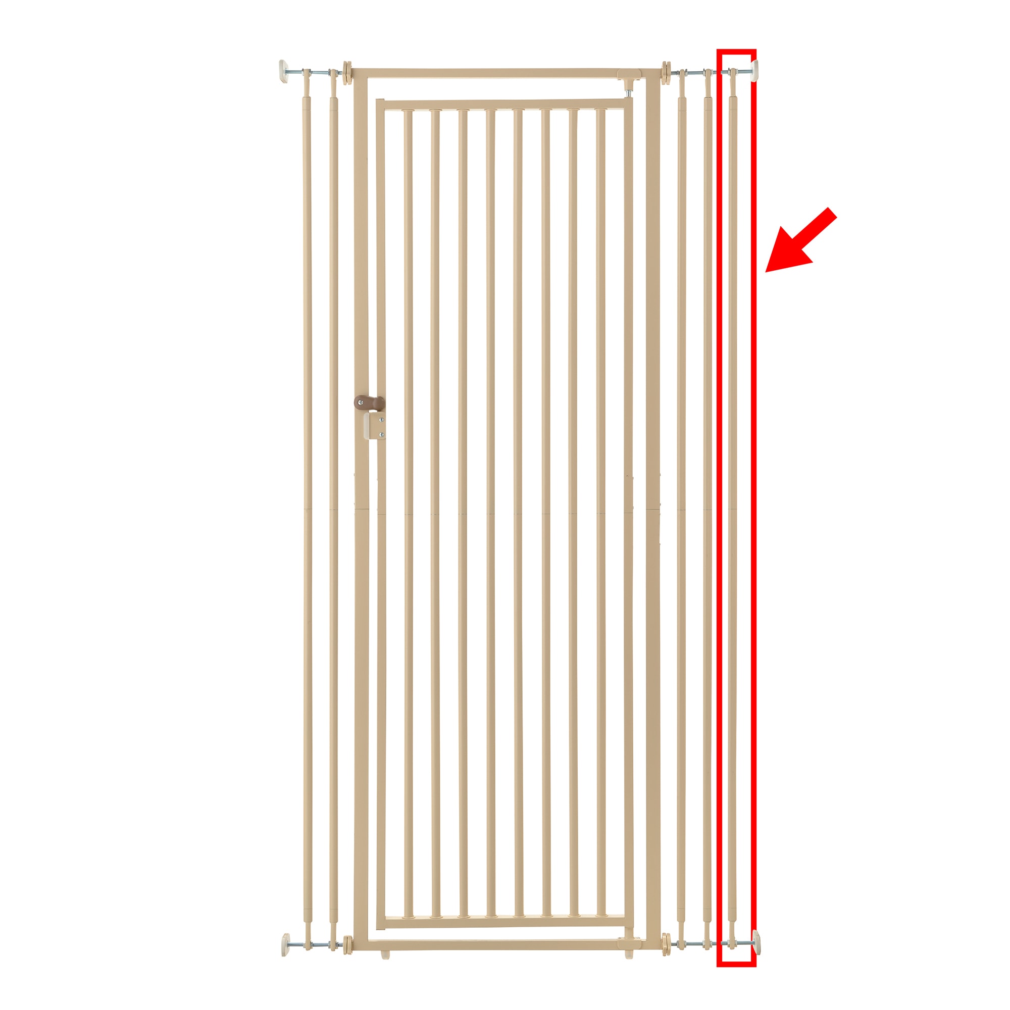 Richell Cat Safety Gate Extension, 0.7" L X 0.7" W X 70" H