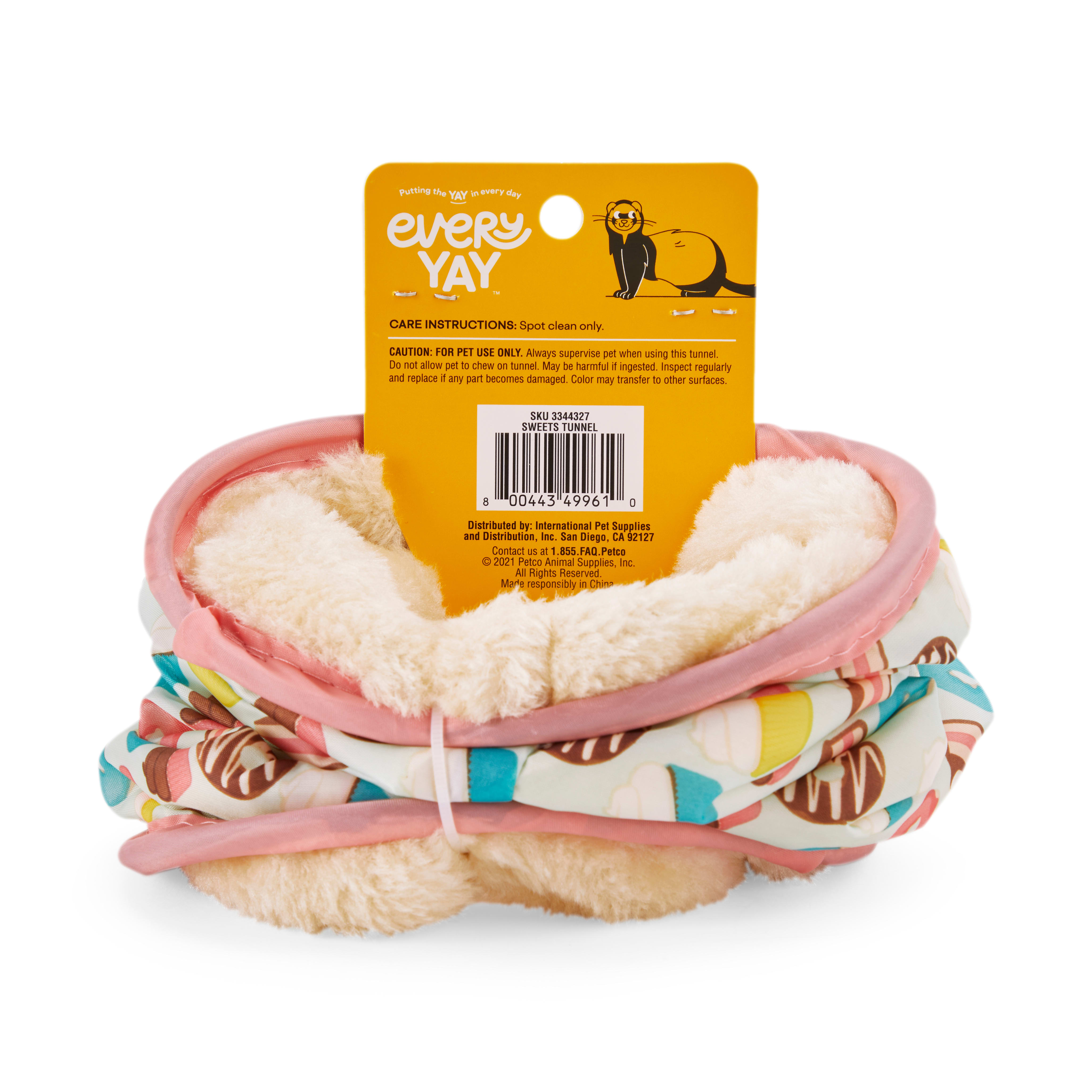 EveryYay Romp This Way Sweet-Print Ferret Tunnel, 14" L X 5" W X 5" H