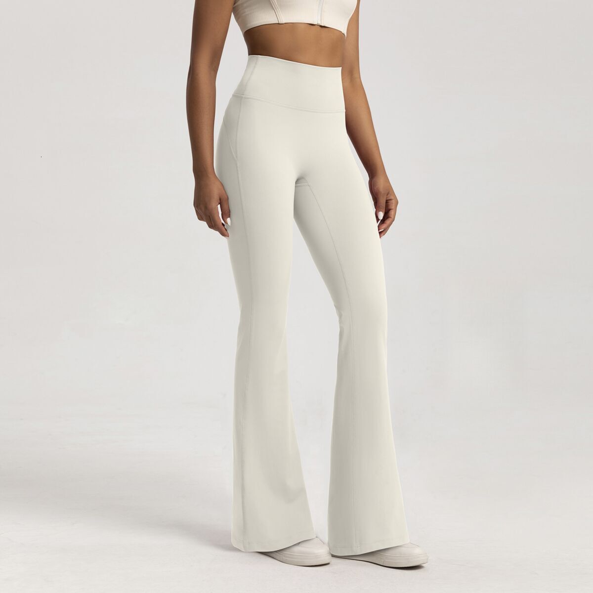Autumn/winter Velvet Wide Leg For Women, Thickened, Naked, High Waist, Micro Pull Sports Fitness Yoga Pants