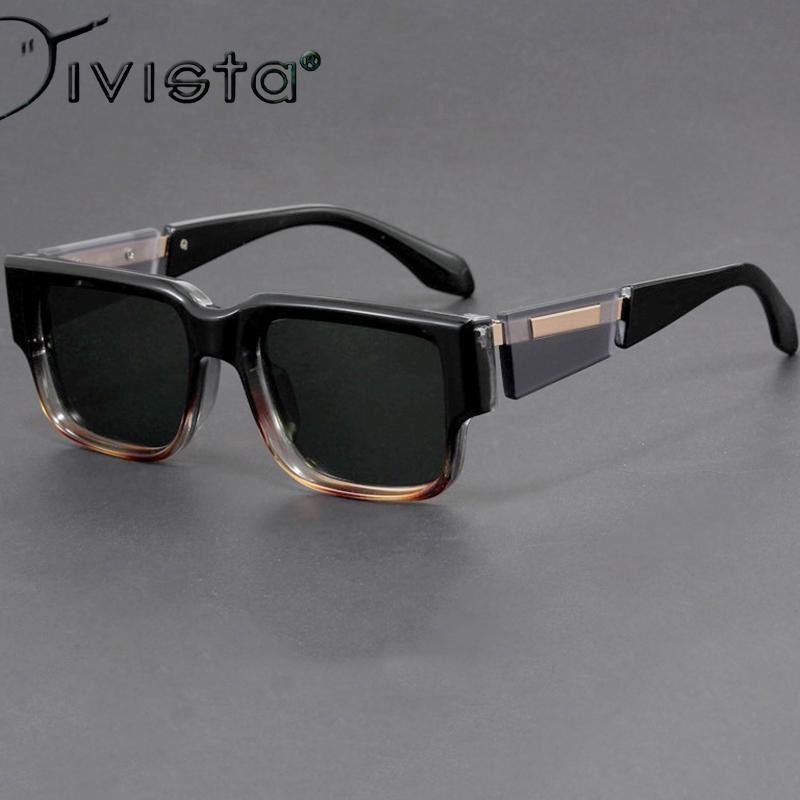 Oversized Square Sunglasses Men Oversized Big Glasses Vintage Women Goggles Gothic Y2K Futuristic Cool INS Niche Circular High-end Sturdy Metal inlay 