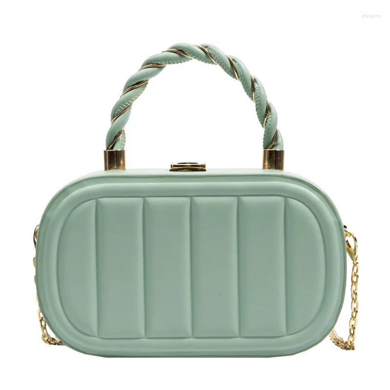 Totes Fashionable And Simple Hand-held Shoulder Bag Chain Crossbody Shaped Box Cosmetic Storage Hand Ladies Vip zhanyishengli