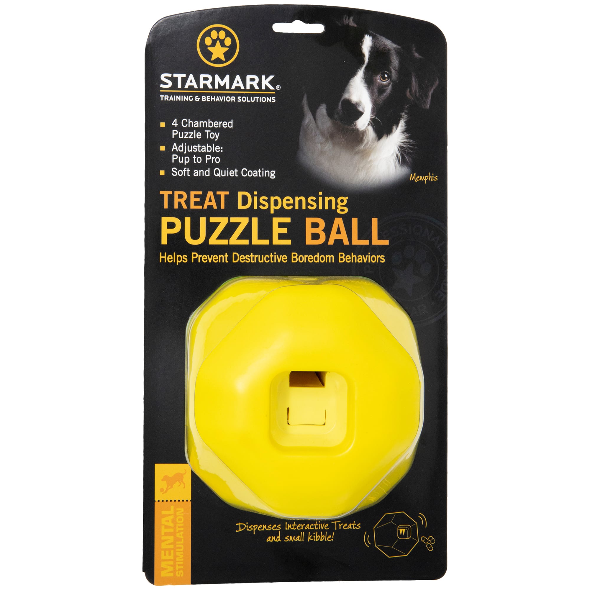 Starmark Treat Dispensing Puzzle Ball Dog Toy