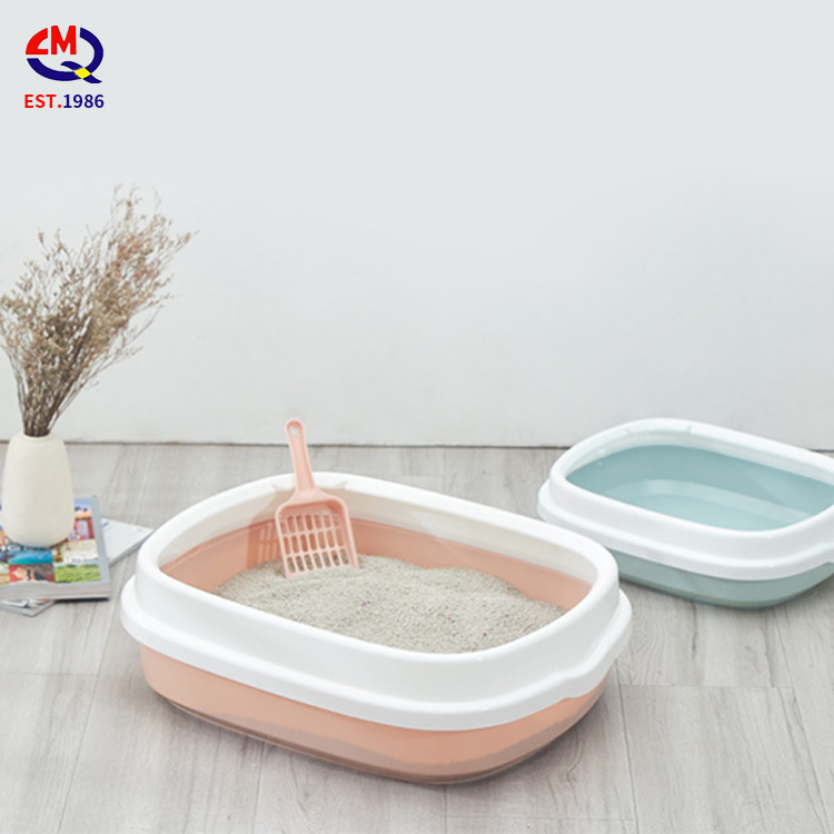 Cat Clean Up Products Plastic Large Space Cat Toilet Box Cat Litter Box Sandbox