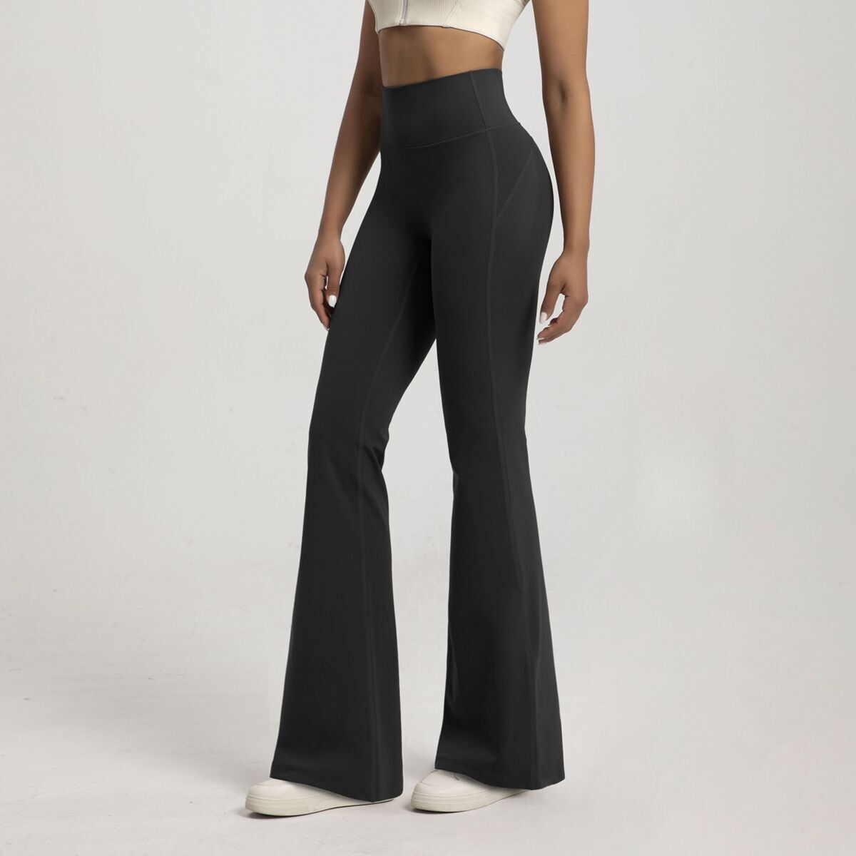 Autumn/winter Velvet Wide Leg For Women, Thickened, Naked, High Waist, Micro Pull Sports Fitness Yoga Pants