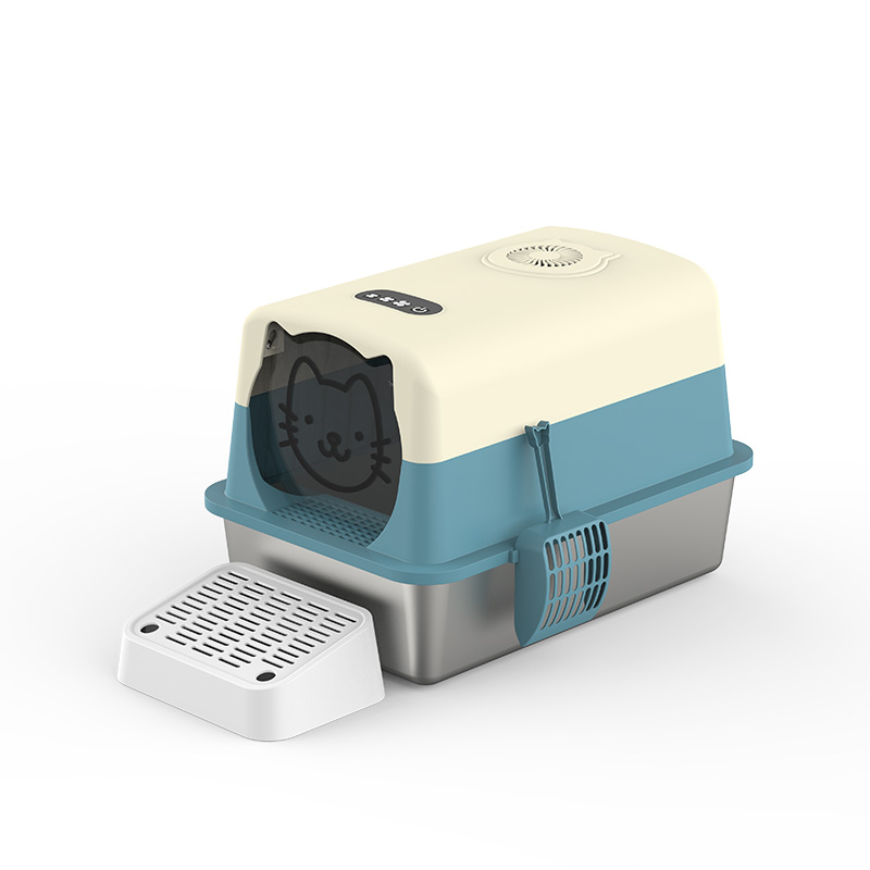 2025 innovative upgraded Odor Control deodorant cat Litter Box full Enclosed stainless steel Cat Litter Box new design