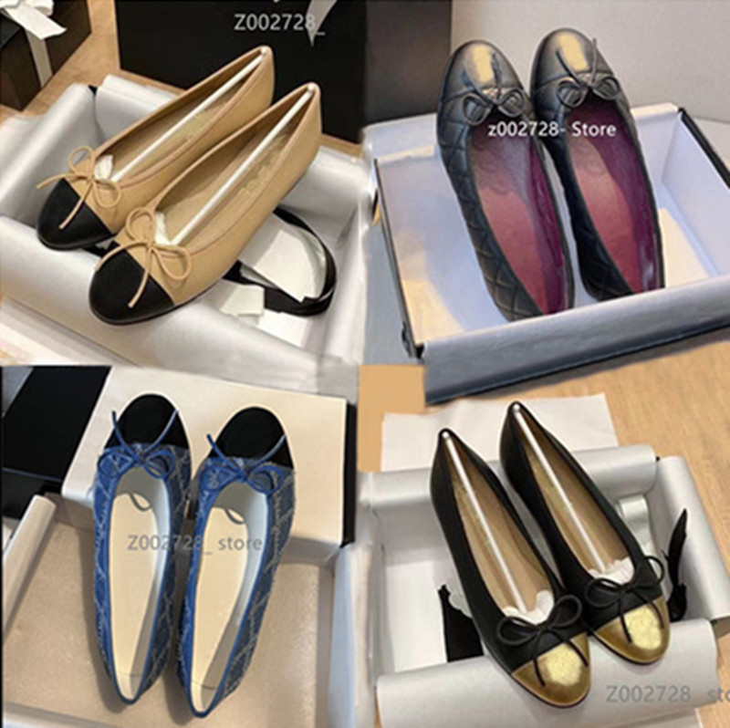 womens Dress shoes designer Ballet shoes Flat boat shoe leather bow Dance formal shoes Lady Trample Lazy Loafers Quilted Leather Ballet Dress Shoes Luxury shoes 35-42