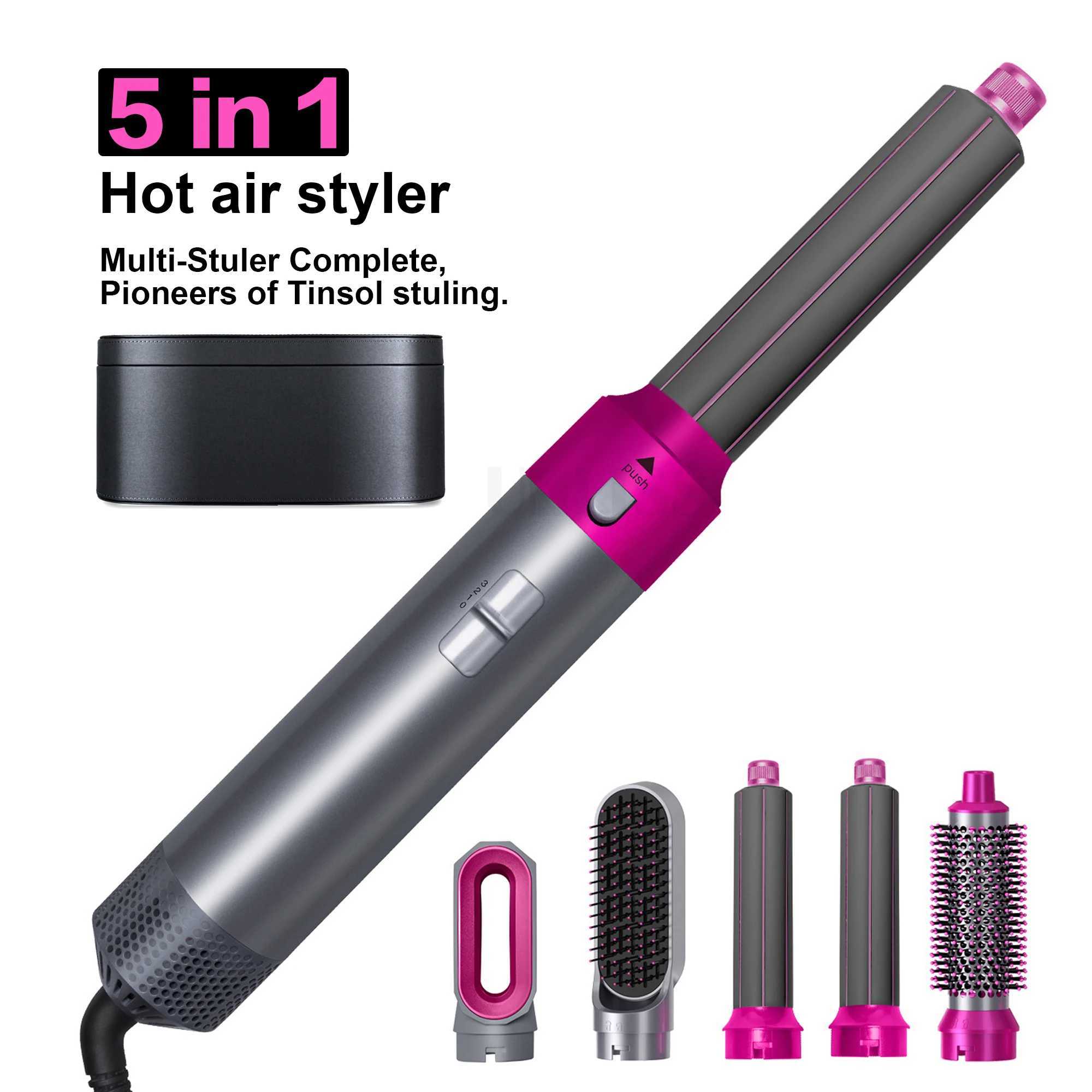 New Hair Dryer Multi Hair Styler 5 in1 Curling Iron Hair Straightener With Hair Brush W250114