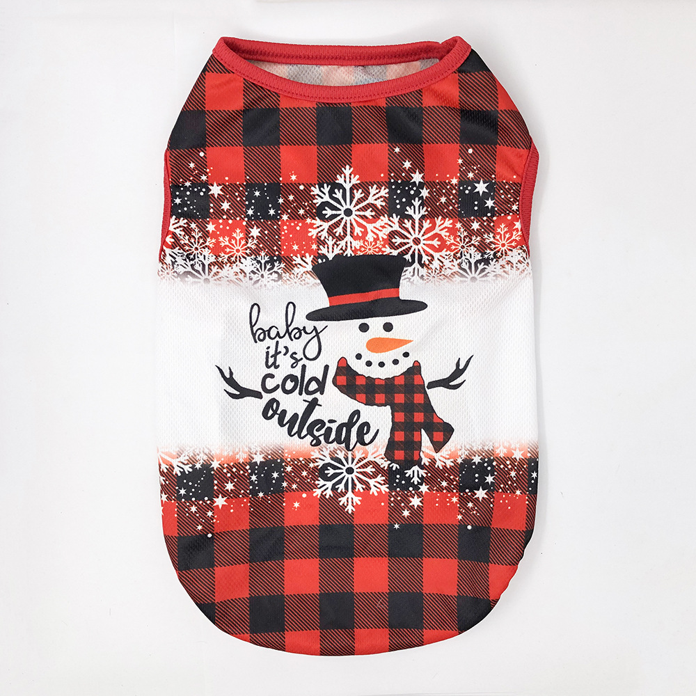 Customized Christmas Day Pet Clothes male Teddy clothes spring and summer wholesale Dog Clothes
