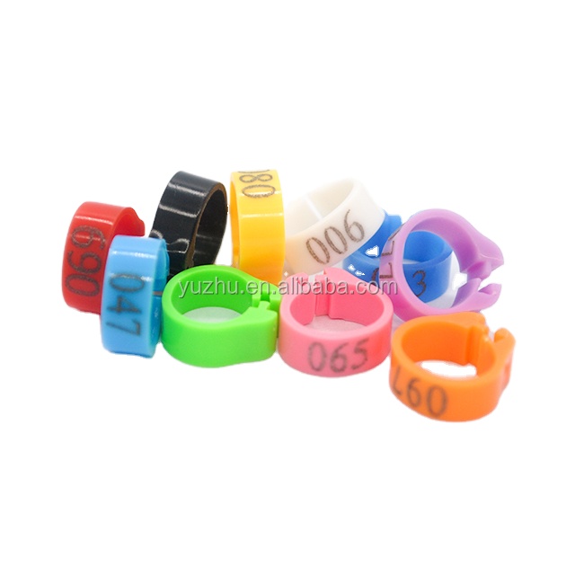 8mm Digital Pet Birds Clip Rings Identification plastic ring for bird parrot bird leg ring