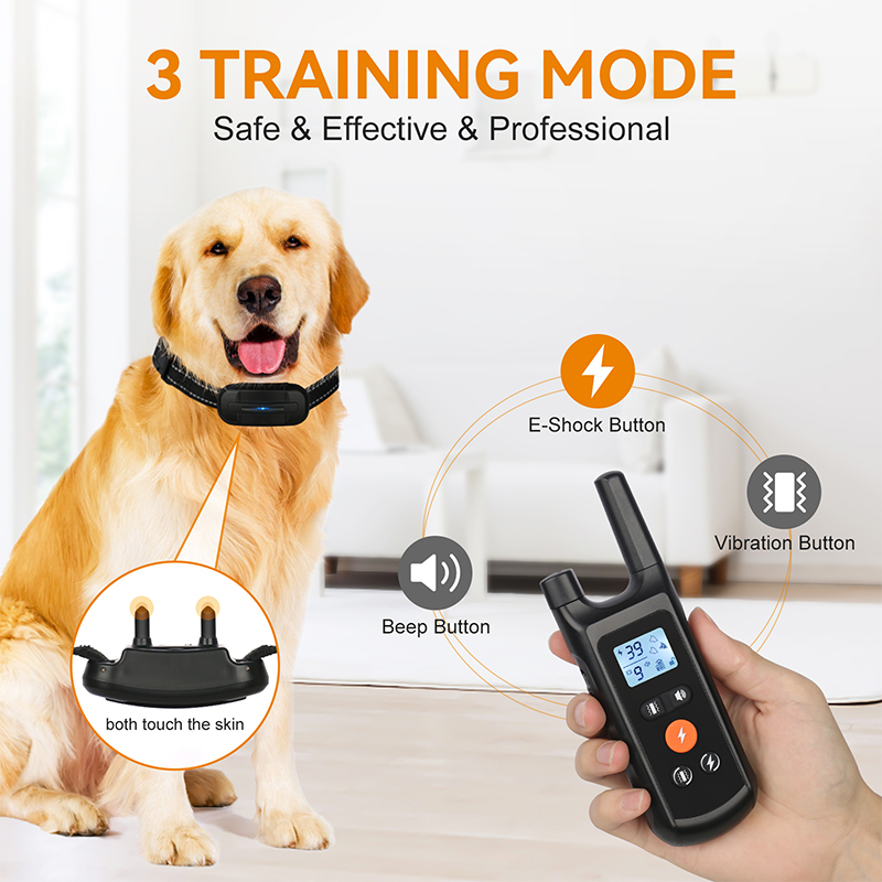 No-Bark Collars E-Collar Dog Training Waterproof Color ScreenStop Barking Anti Bark Dog Collar
