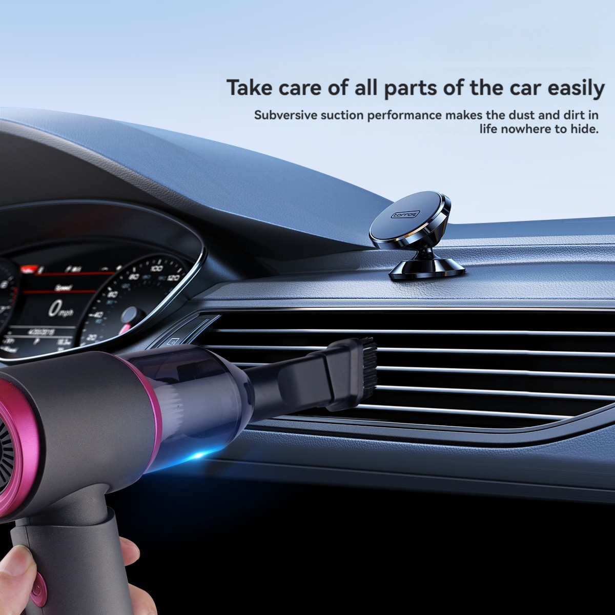 Car Vacuum Cleaner with High Suction Power - Portable Auto Cleaning Tool