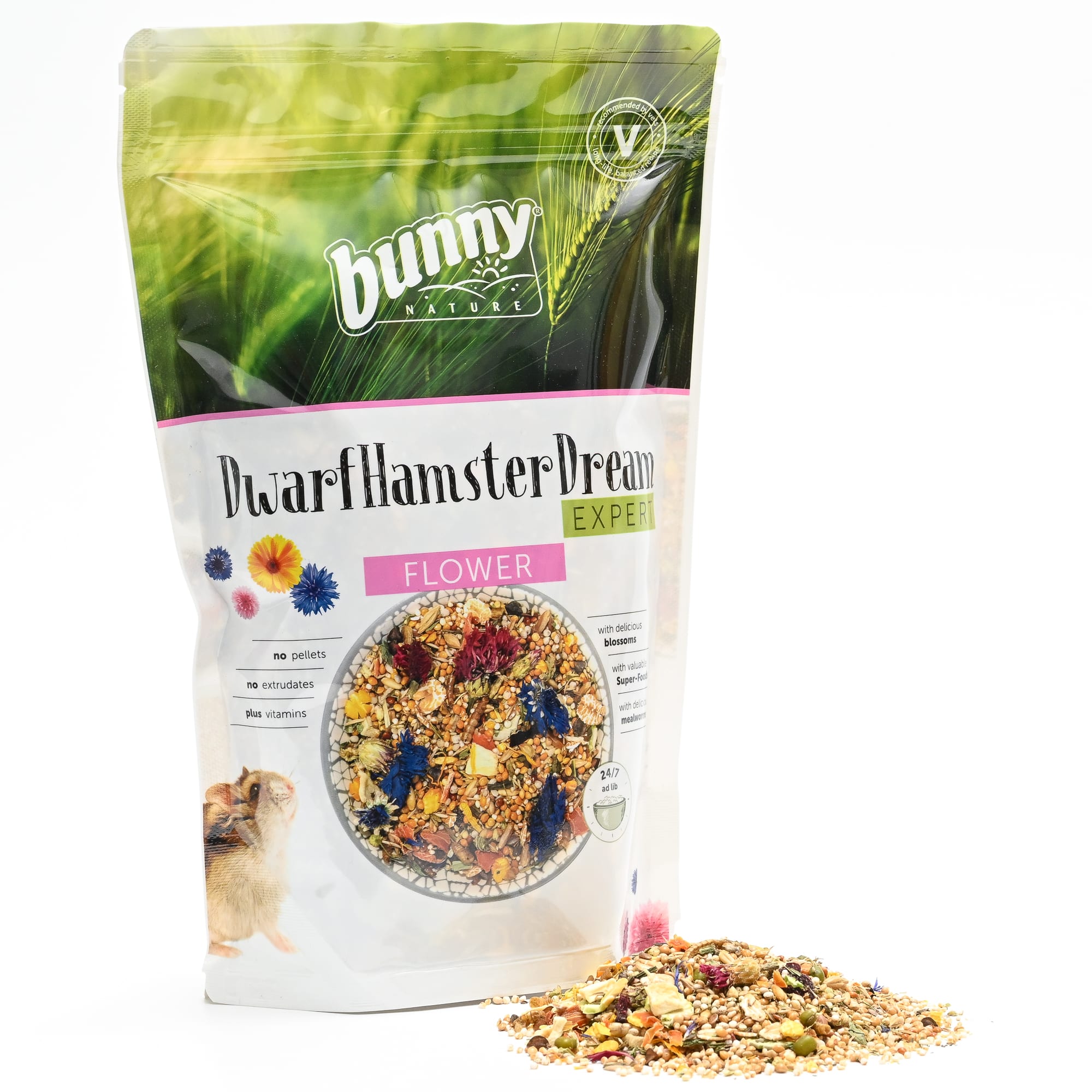 Bunny Nature Dwarf Hamster Dream Expert Flower Dry Food, 500 Gram
