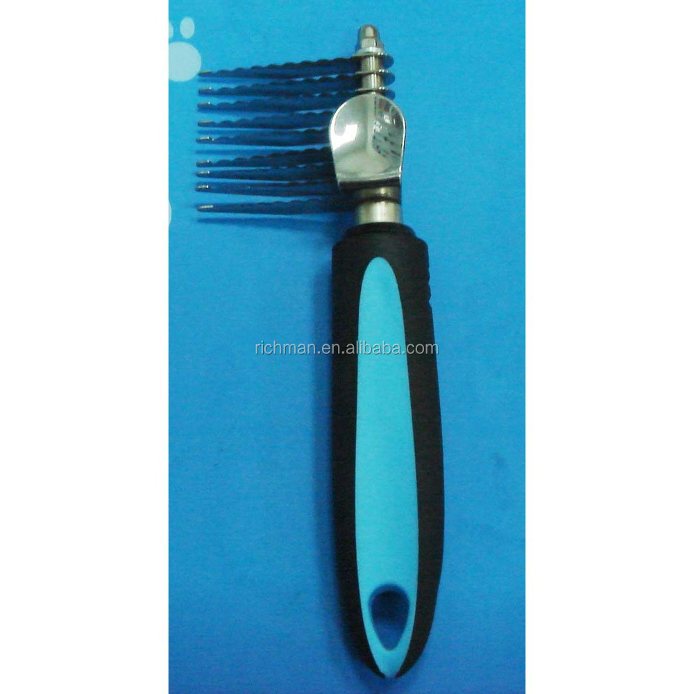 Double sided flex dog grooming slicker brush