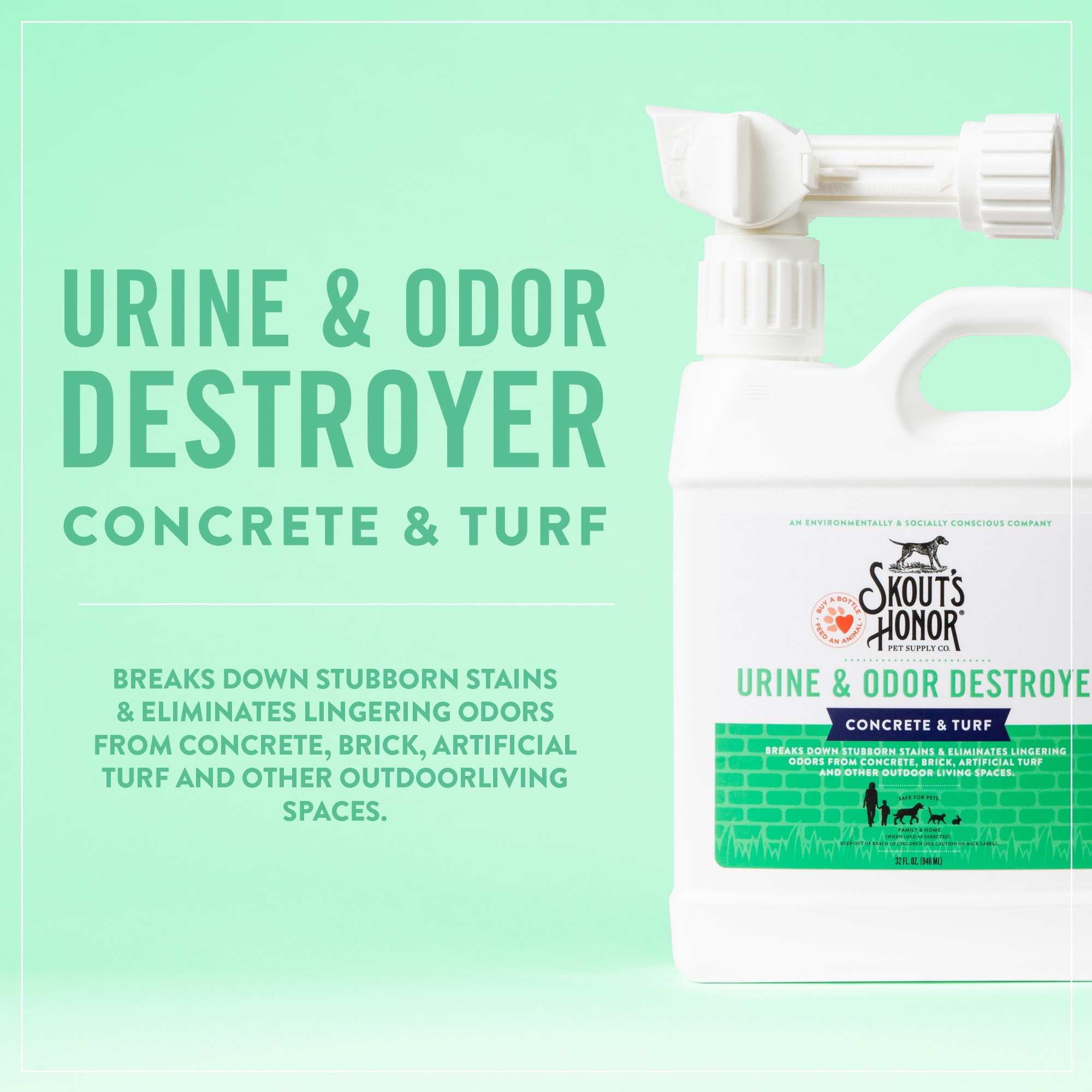Skout's Honor Concrete & Turf Urine & Odor Destroyer for Dogs, 32 fl. oz.