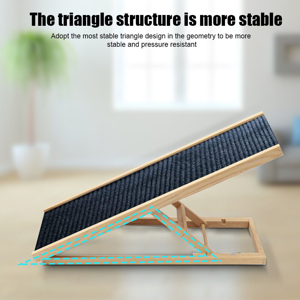new pet products 2023 wooden adjustable pet climbe ladder Dog Ramp Stairs Small Dogs and Cats Beige Pet Dog Ladder