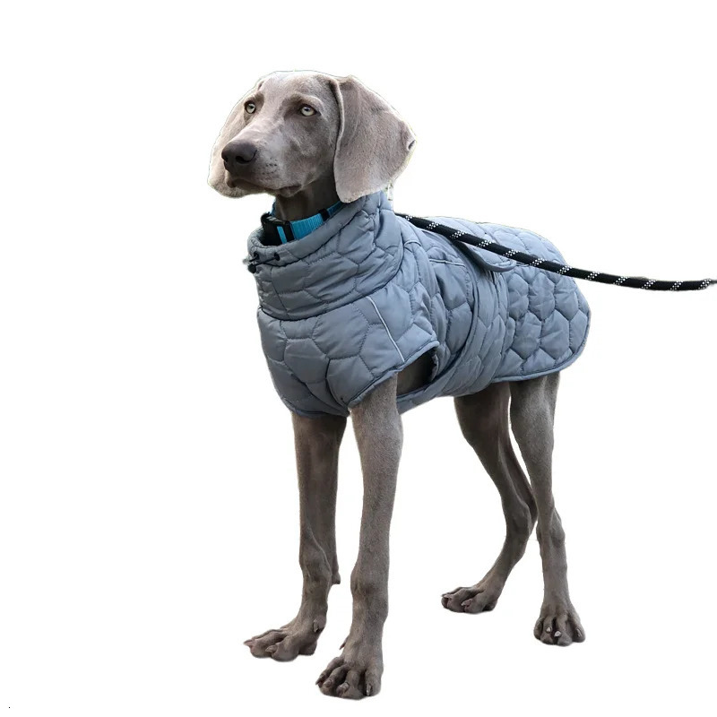 Winter Warm Dog Clothes Thick Reflective Snowsuit Pet Dog Down Jacket for Large Breed Dogs Parkas Clothing for Whippet Greyhound 241125