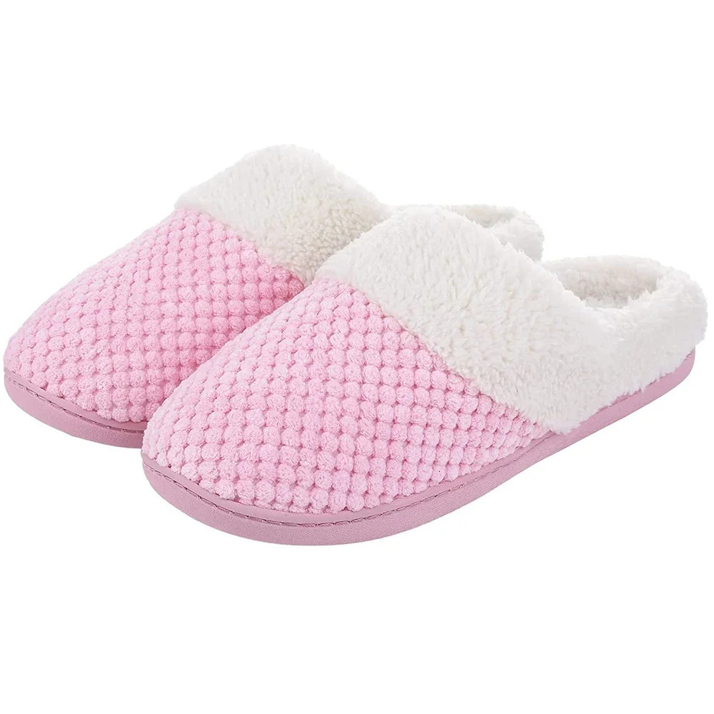Goosecret Winter Fur House Slippers For Women Men Indoor Soft Comfort Fleece Lined Plush Flat Slipper Bedroom Casual Cotton Shoe 241125