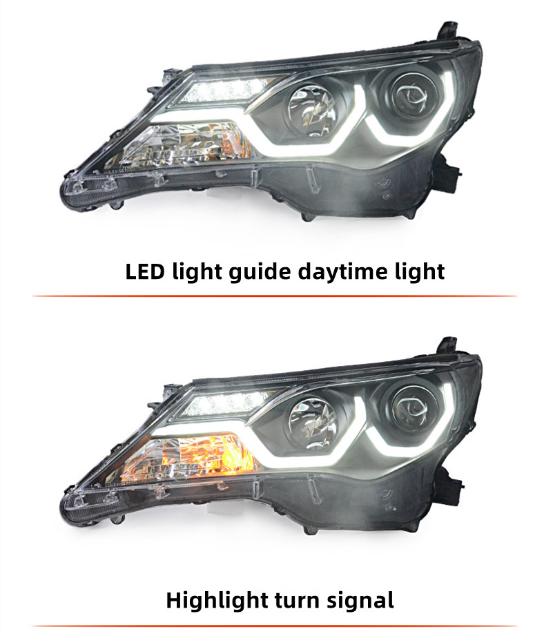 LED Headlight for Toyota RAV4 2013-20 16 LED Auto Headlights Assembly Upgrade Bicofal Lens Dynamic Signal Lamp