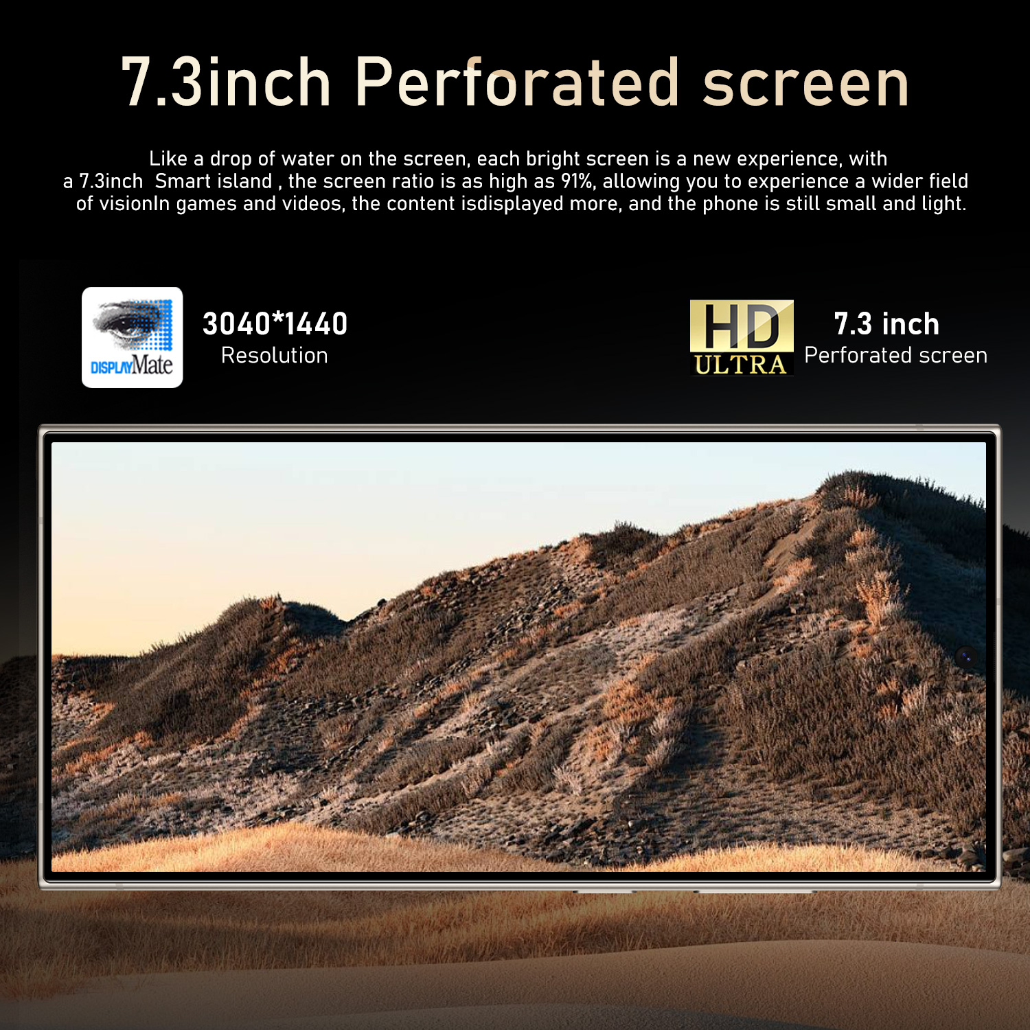 S24 Ultra Mobile Phone 7.3-inch HD Screen Android 13,Snapdragon 8 Gen 2 CPU,16GB+1TB Android Phone,72MP+108MP Camera, 8000mAh Battery, 5G Dual SIM Car