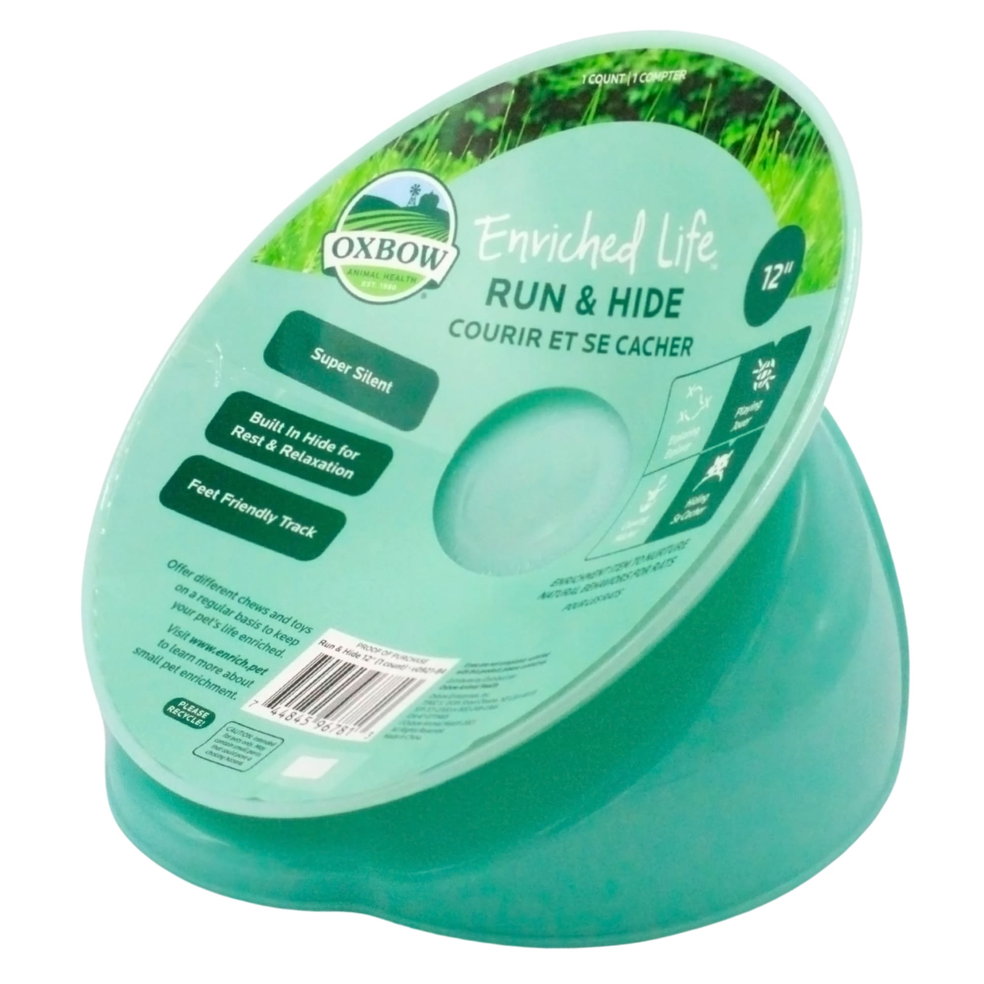 Oxbow Enriched Life Run & Hide Saucer Toy, Large