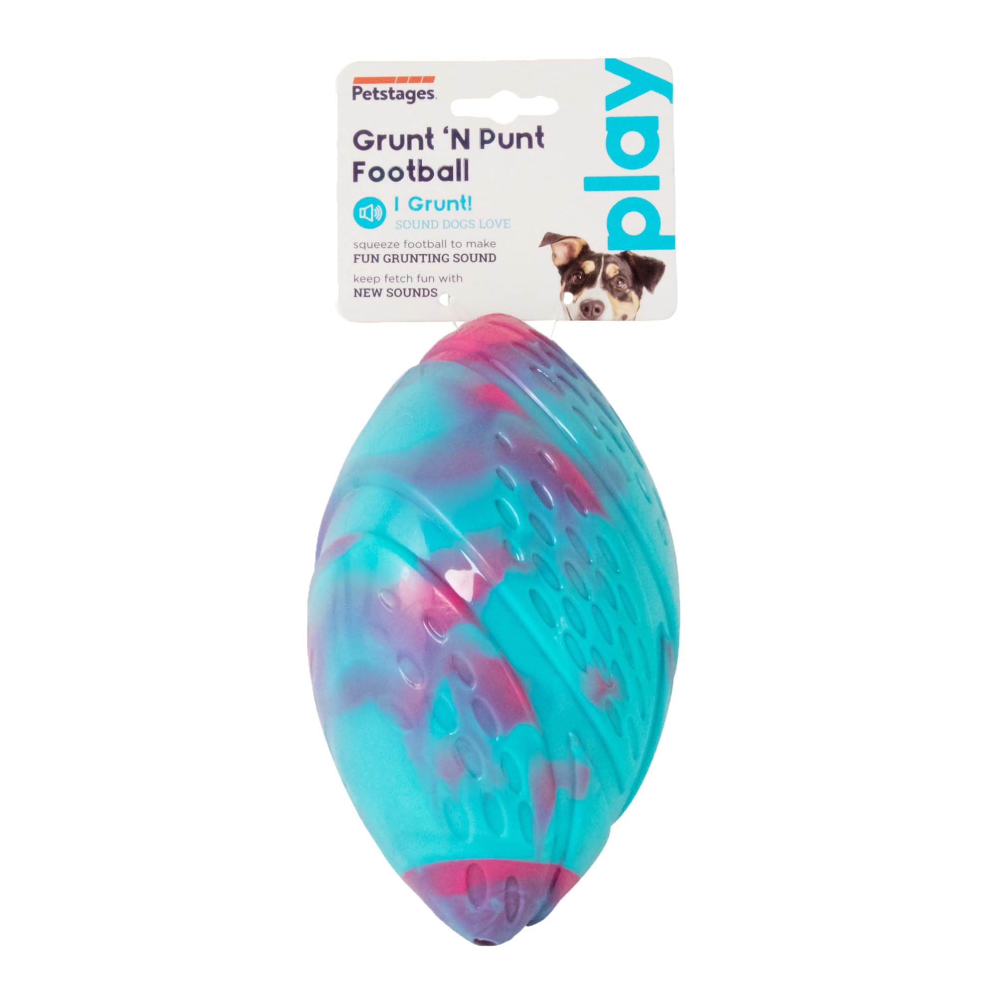 Petstages Fetching, Throwing Fun Grunt N' Punt Football Dog Toy, Small