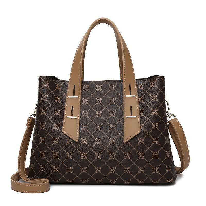 Ladies' Handbag With High-End Feel, Large Capacity Shoulder Fashionable Contrasting Color Commuting Bag, Simple Crossbody Bag