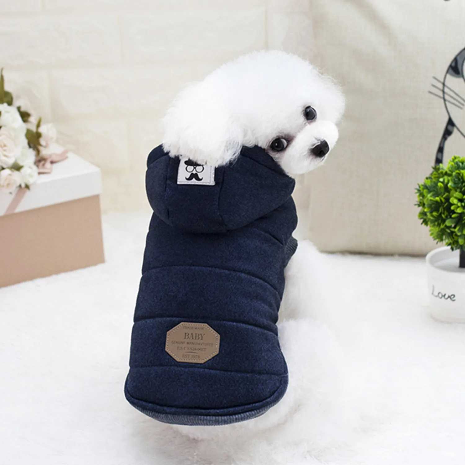 Winter Warm Fleece Dog Clothes for Small Dogs Puppy Jacket Padded Pet Dog Coat Chihuahua Hoodie Shih Tzu Outfit Yorkies CustomesXJ241125